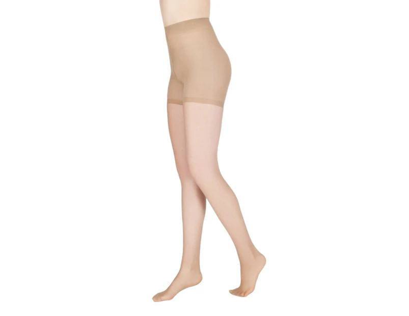 Women 10 x Razzamatazz Perfecting Sheer Slim 15 Denier Stocking Natural Cotton/Elastane/Nylon