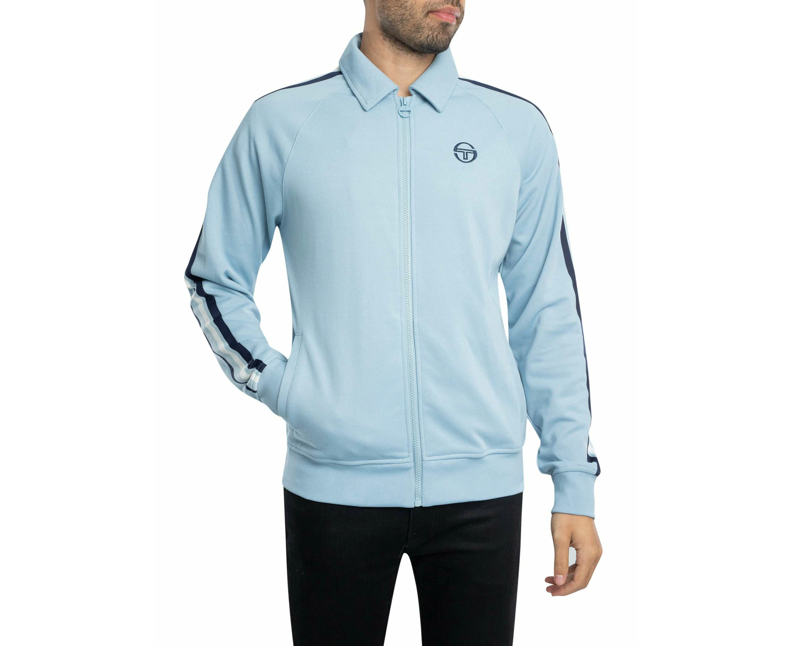 Sergio Tacchini Men's Renshaw Tape Track Jacket - Blue