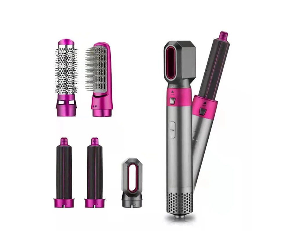 Catzon 5 in 1 Hair Dryer Hot Comb Detachable Curling Iron Hair Straightener