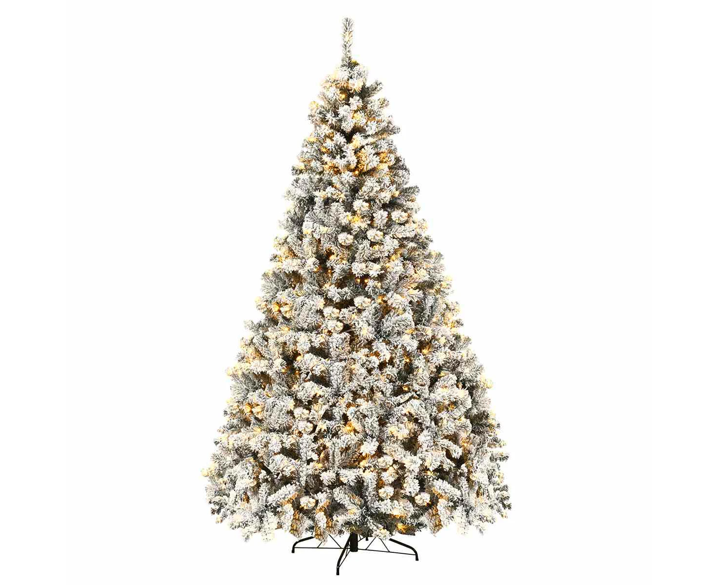 Costway 2.8M Twinkling Tidings Spruce Tree 1498 Branch Tips Christmas Decoration LED Xmas Gift