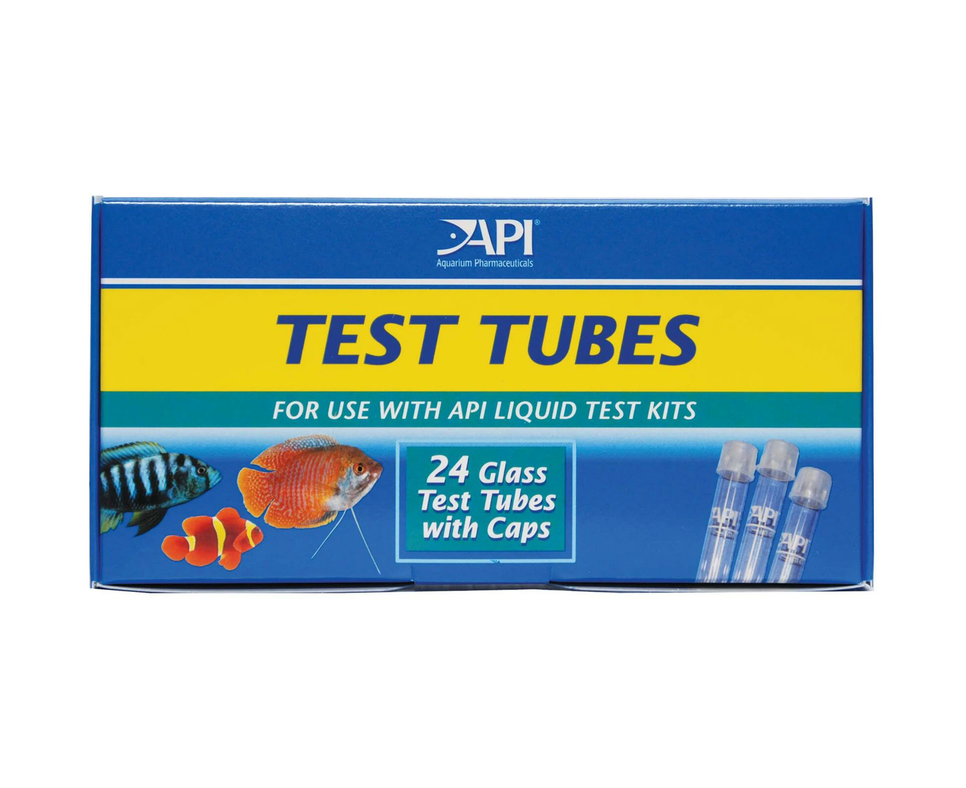 24PK API Aquaponic Liquid Test Tubes with 5ml Measuring Mark and Rubberised Cap