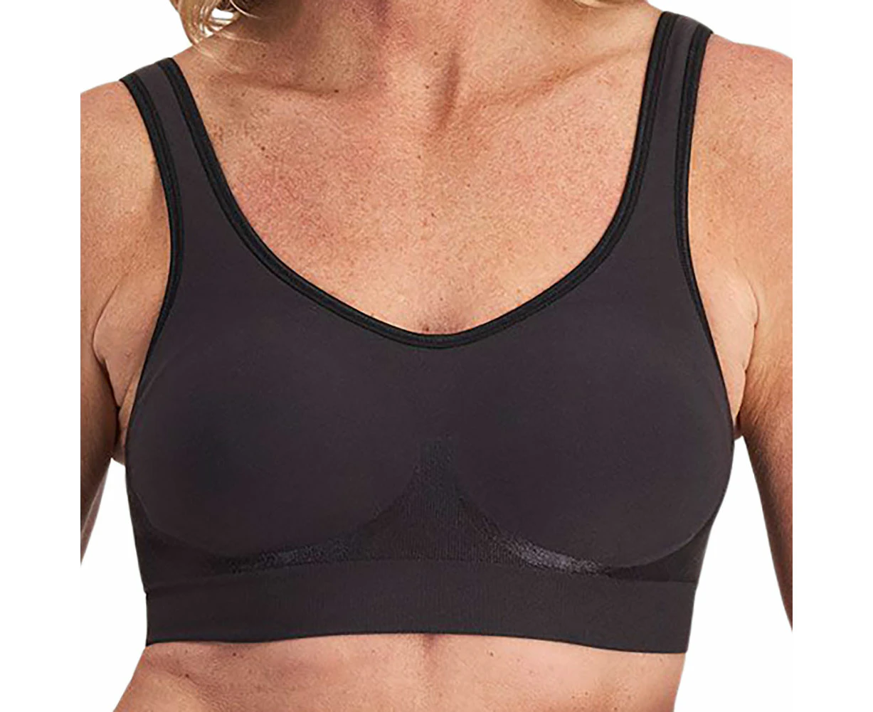 Women Playtex Comfort Revolution Contour Wirefree Bra - Black Nylon/Polyester - Black