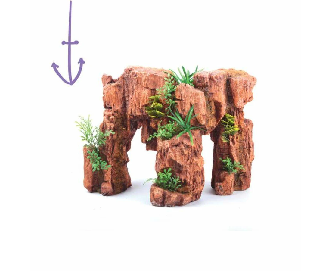 Kazoo Red StoneHenge With Plant 20cm