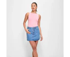 Denim Mini Skirt - Lily Loves