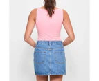 Denim Mini Skirt - Lily Loves