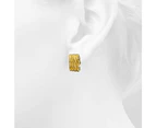 Pleated Angel Gold layered Stud Earrings