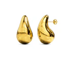 Raindrop Gold layered Stud Earrings