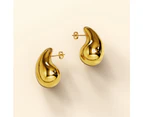 Raindrop Gold layered Stud Earrings