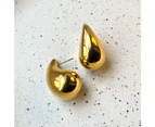 Raindrop Gold layered Stud Earrings