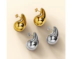 Raindrop Gold layered Stud Earrings