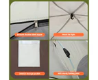 5 Man Camping Tent Instant Auto Pop Up Beach Shelter Sun Shade Picnic Hiking Dome Family Party Outdoor Water UV Proof 270x270x155cm Creamy White