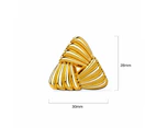 Ridged Triangle Gold layered Stud Earrings