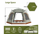 5 Man Camping Tent Instant Auto Pop Up Beach Shelter Sun Shade Picnic Hiking Dome Family Party Outdoor Water UV Proof 270x270x155cm Creamy White