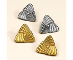 Ridged Triangle Gold layered Stud Earrings