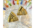 Ridged Triangle Gold layered Stud Earrings