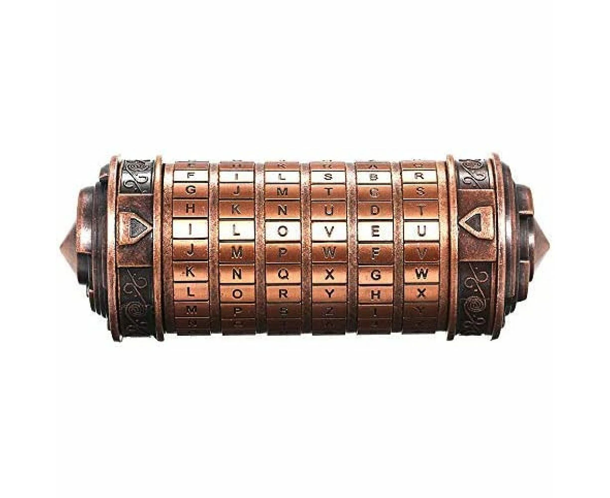 Da Vinci Code Mini Cryptex Locks Metal Toys Jewelry Hideout Wedding Gifts Valentine'S Day Christmas Gift Password Available