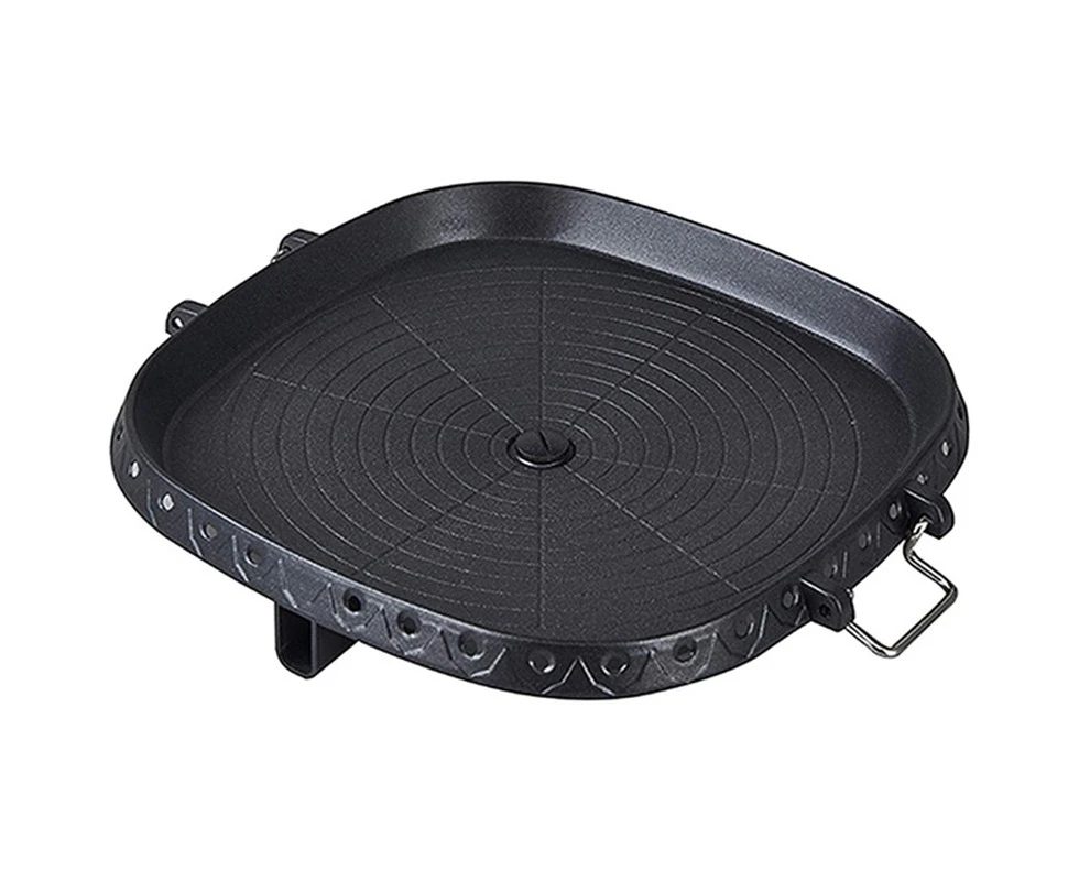 Square Nonstick Korean Grill Pan Barbecue Portable Hot Plate Stone Coating Household Outdoor Baking Tray