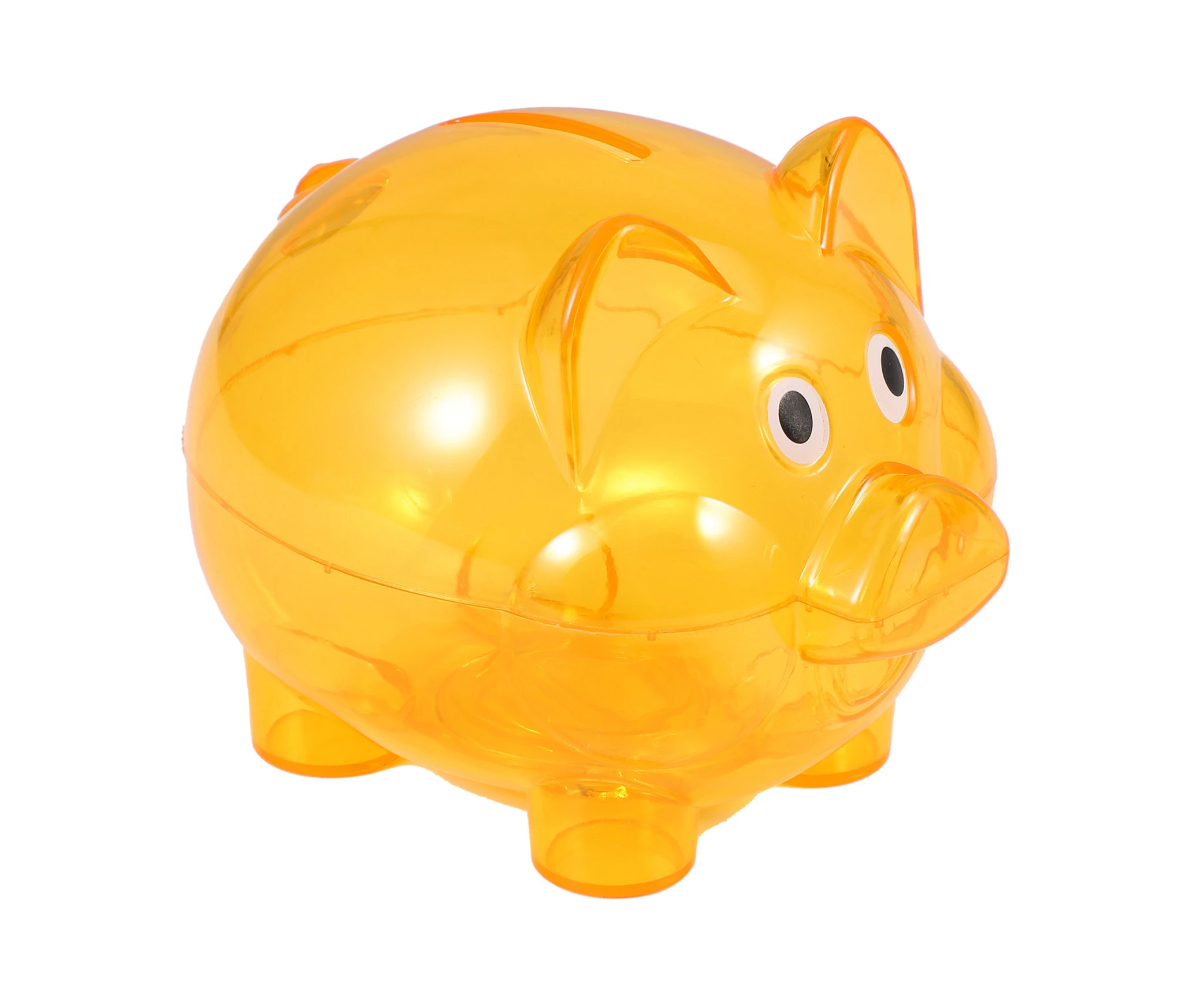 Cute Plastic Pig Clear Piggy Bank Coin Box Money Cash Saving Case Kids Toy Gift