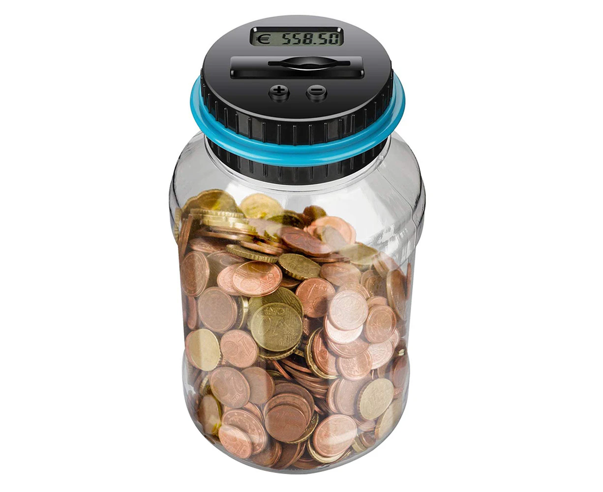 Digital Counting Money Jar,Big Piggy Bank,Piggy Bank For Kids,Piggy Bank Digital Counting Coin Bank,Money Saving Jar,Holds Over In 800,Powered