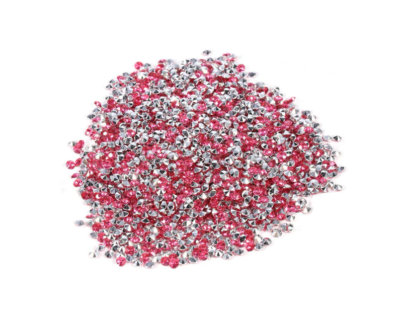 2000pcs 4.5mm Scatter Crystals Diamond Table Confetti Wedding Decor Supply Silver Fuchsia