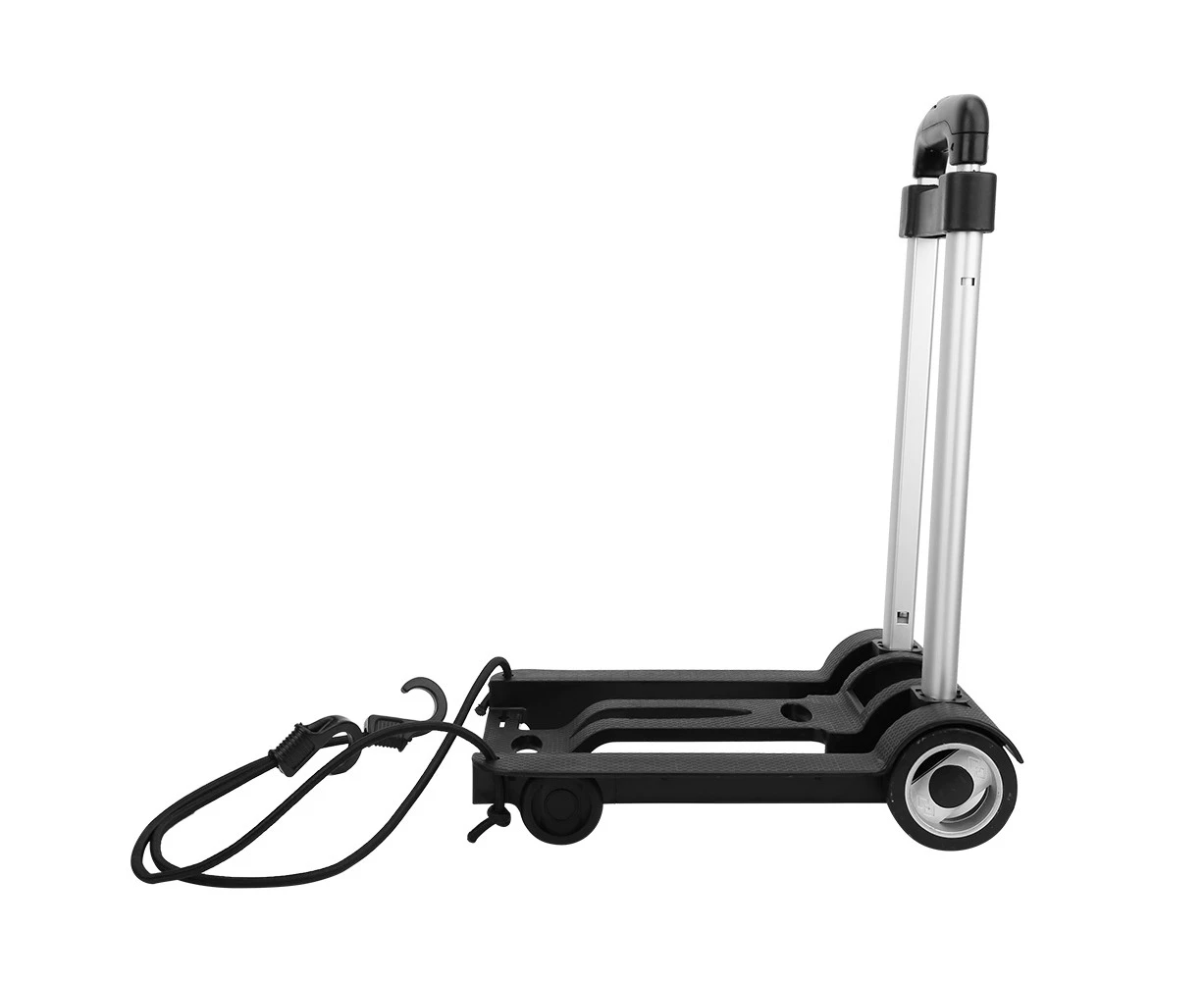 Aluminum Alloy Portable Folding Luggage Cart Hand Truck With Wheels Adjustable Fixing Band