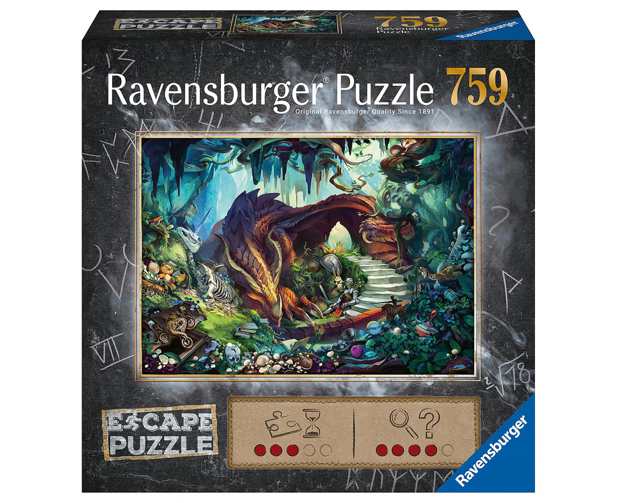 759pc Ravensburger ESCAPE 17 Dragon Jigsaw Puzzle Interactive Play Toy