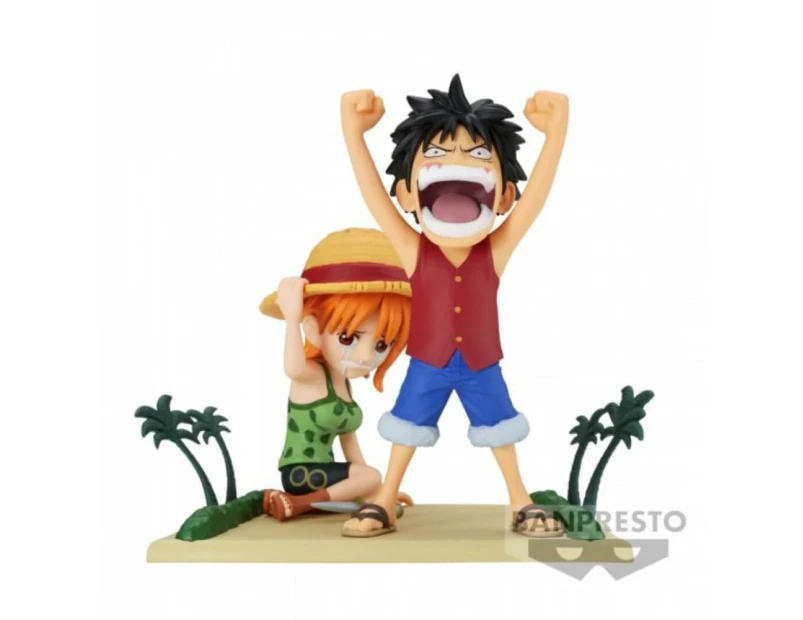 Banpresto One Piece World Collectable Log Stories Monkey D Luffy and Nami Figure