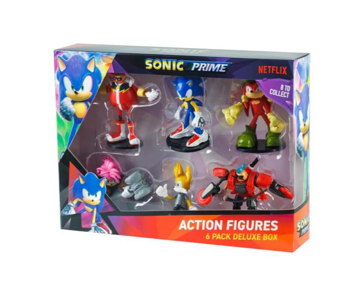 Sonic the Hedgehog Sonic Prime 7.5cm Figure Deluxe 6 Pack Assortment