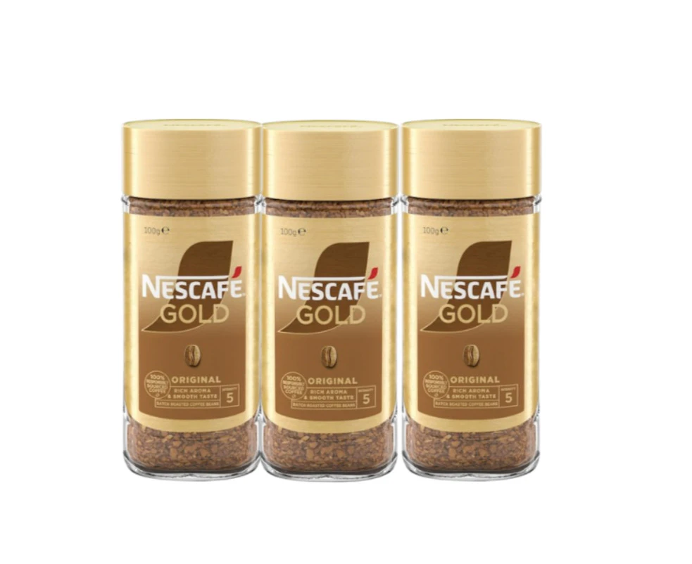 3 x Nescafe Gold Original 100g