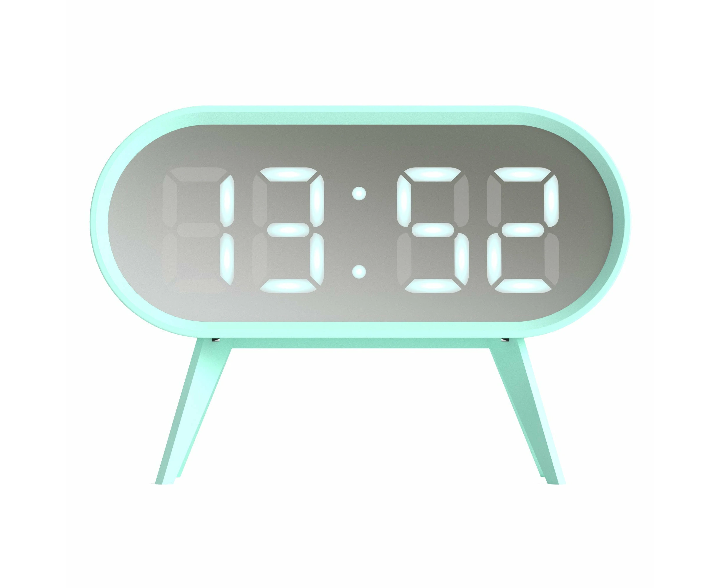 Newgate Space Hotel Cyborg Led Alarm Clock Blue