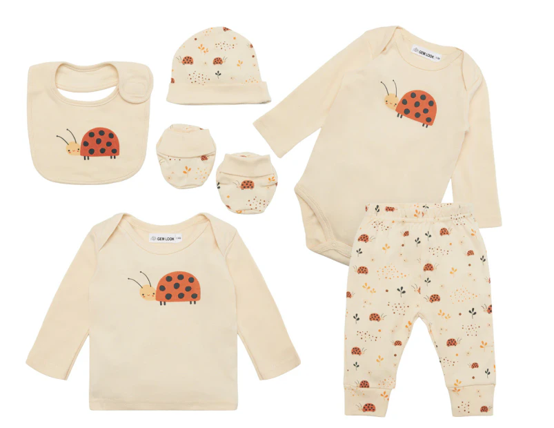 Gem Look Baby Ladybug Organic Cotton 6-Piece Set