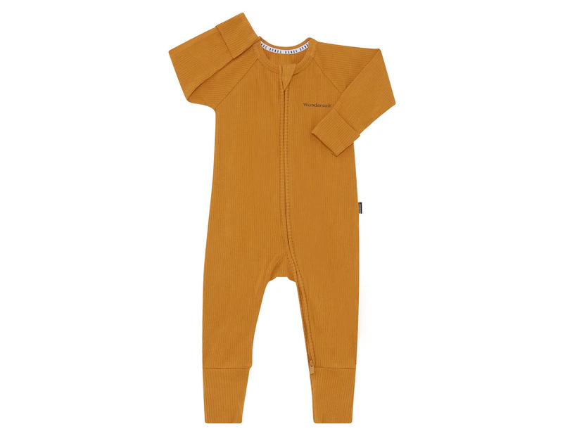 Bonds Baby/Toddler Wide Needle Rib Zippy Suit - Sweet Caramel