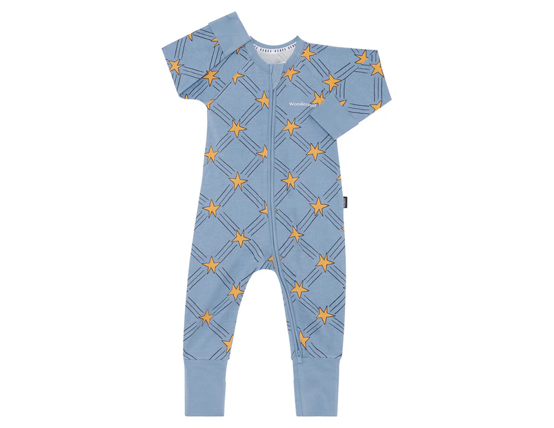 Bonds Baby/Toddler Zip Wondersuit - Starlit Check/Blue