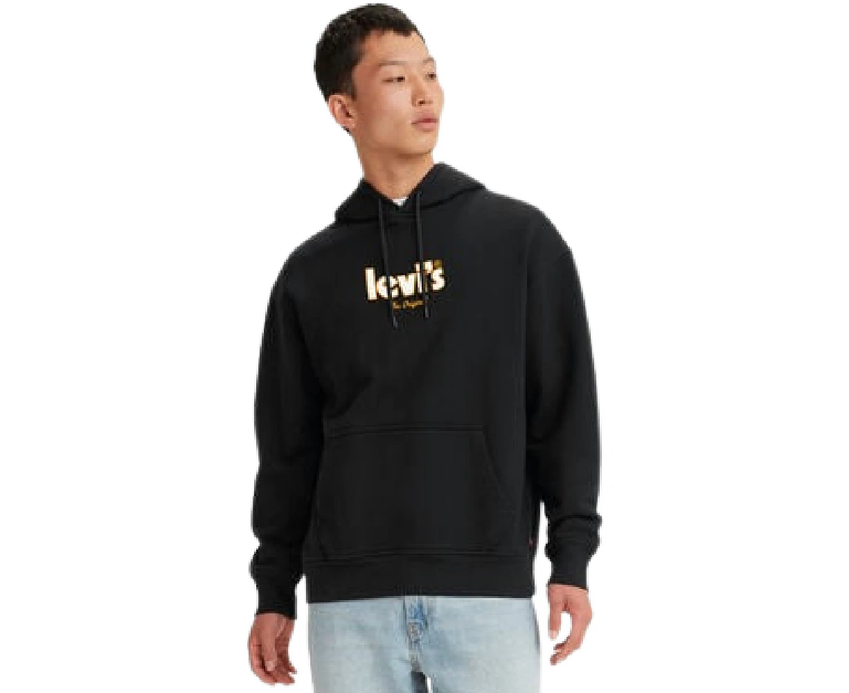 LEVIS | RELAXED FIT GRAPHIC HOODIE BLACK