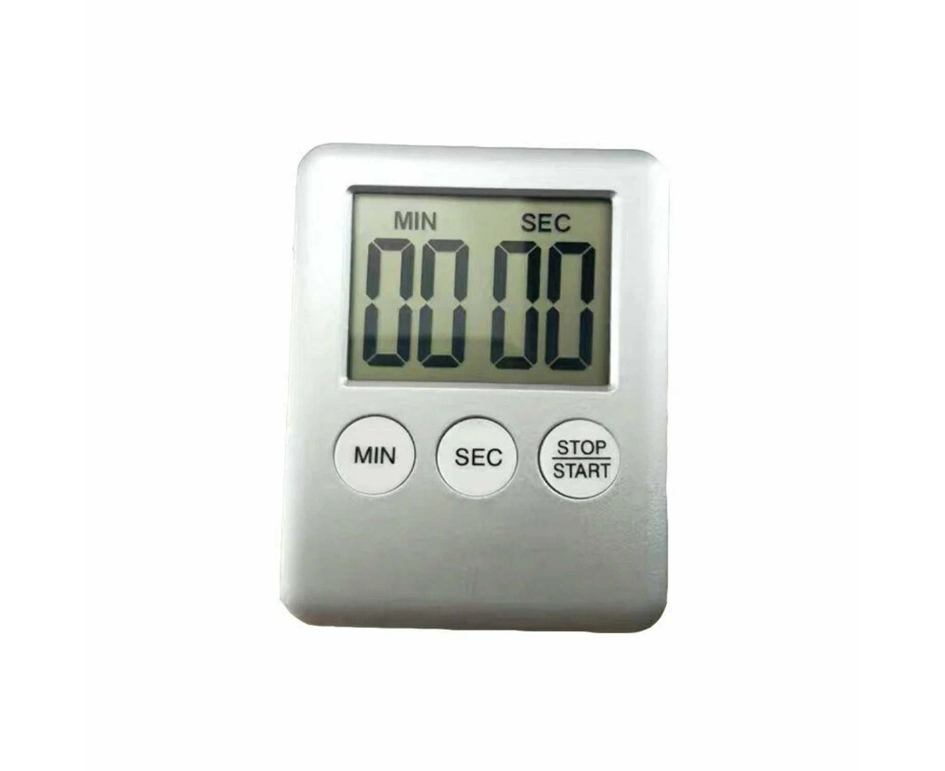 2PCS Magnetic Kitchen LCD Digital Timer Countdown Count Down 99 Minute Electronic Egg - Silver