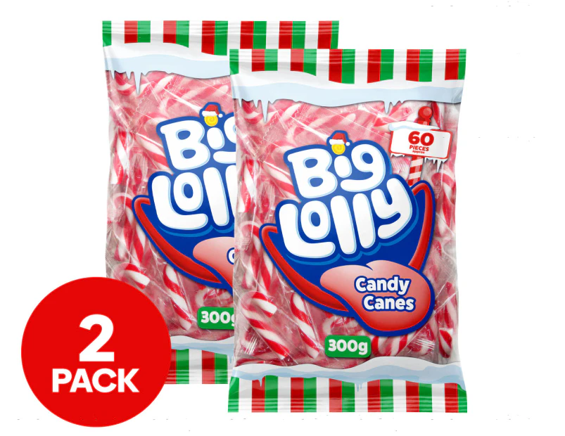 2 x Big Lolly Candy Canes 300g