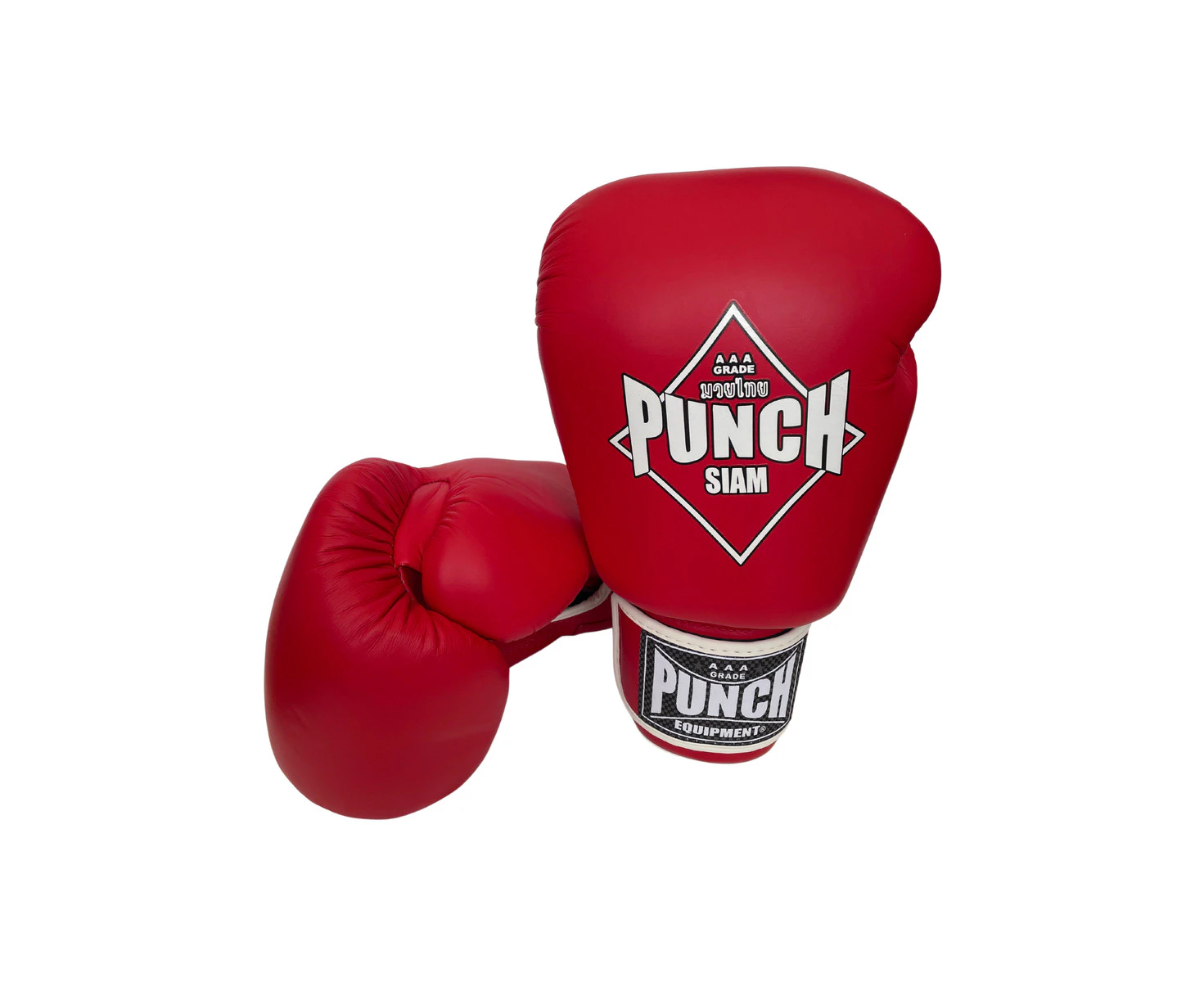 PUNCH Boxing Gloves Siam LEATHER RED 16OZ