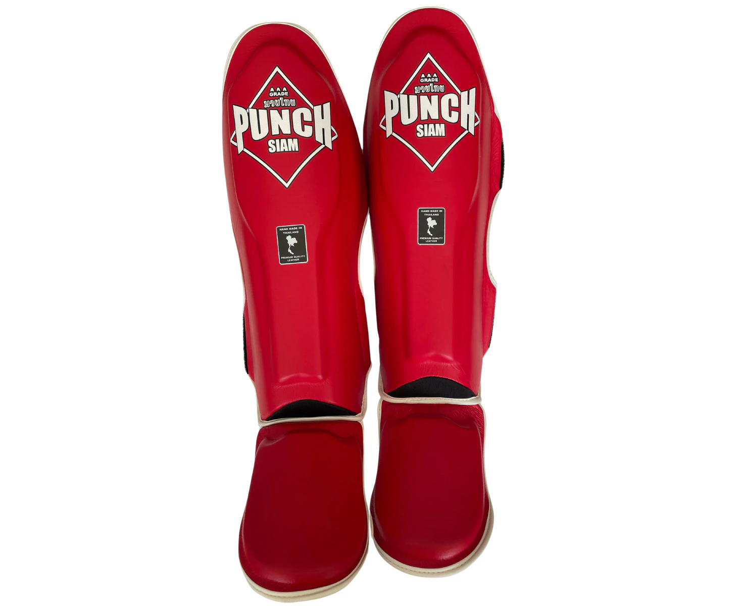 PUNCH Shin Pads [Siam] LEATHER-RED