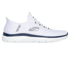 Skechers Men's Slip-Ins Summits High Range Sneakers - White/Navy