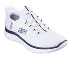 Skechers Men's Slip-Ins Summits High Range Sneakers - White/Navy