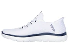 Skechers Men's Slip-Ins Summits High Range Sneakers - White/Navy