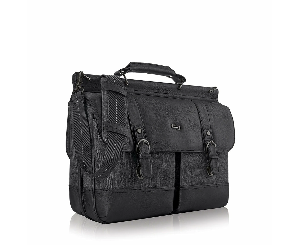 Thompson 15.6" Laptop Briefcase - Black - Black