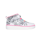 Skechers Girls' Sport Court 92 Colour Me Kicks Sneakers - White/Multi