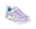 Skechers Girls' S-Lights Unicorn Chaser Sneakers - Lavender/Multi