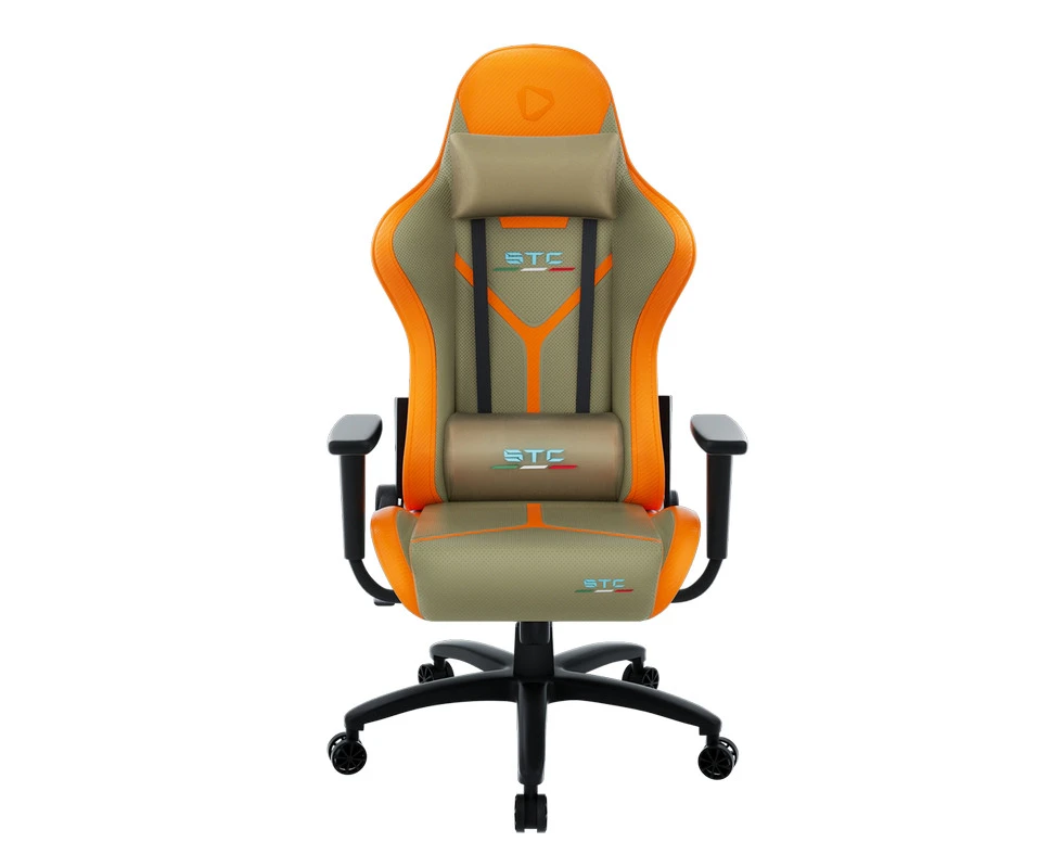 ONEX STC-T-P-SGO STC Tribute Hardcore Gaming and Office Chair, Sian Green/Orange