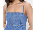 Strappy Denim Corset - Lily Loves