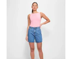 Denim Bermuda Shorts - Lily Loves