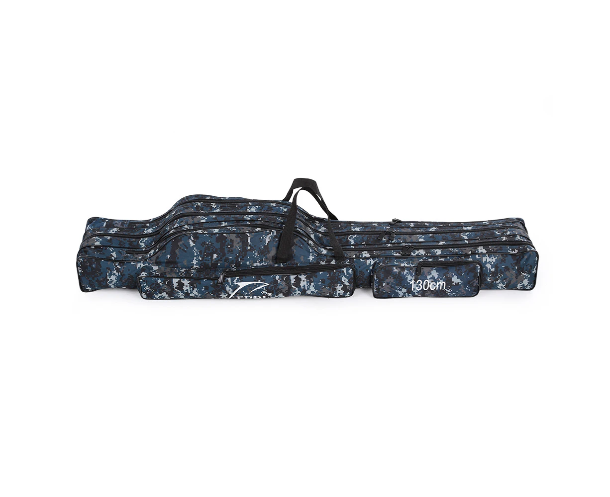 LOYOUTH Portable Folding Fishing Rod Carrier Canvas Fishing Pole Tools Storage Bag Case Fishing Gear Tackle