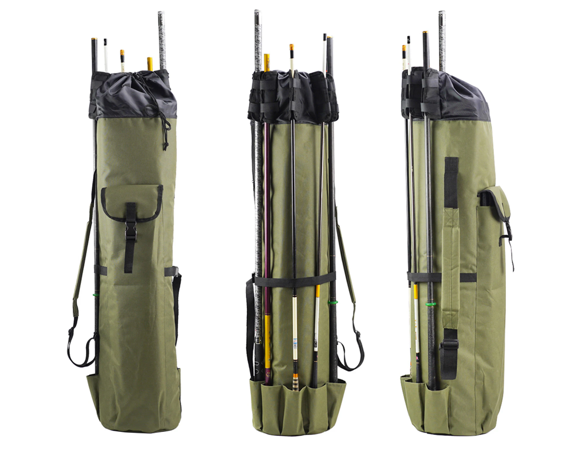 LOYOUTH Fishing Rod Tackle Bag Large Capacity Fishing Pole Storage Bags Fishing Gear Organizer Travel Carry Pole Tools Bag Portable Fishing Rod Case