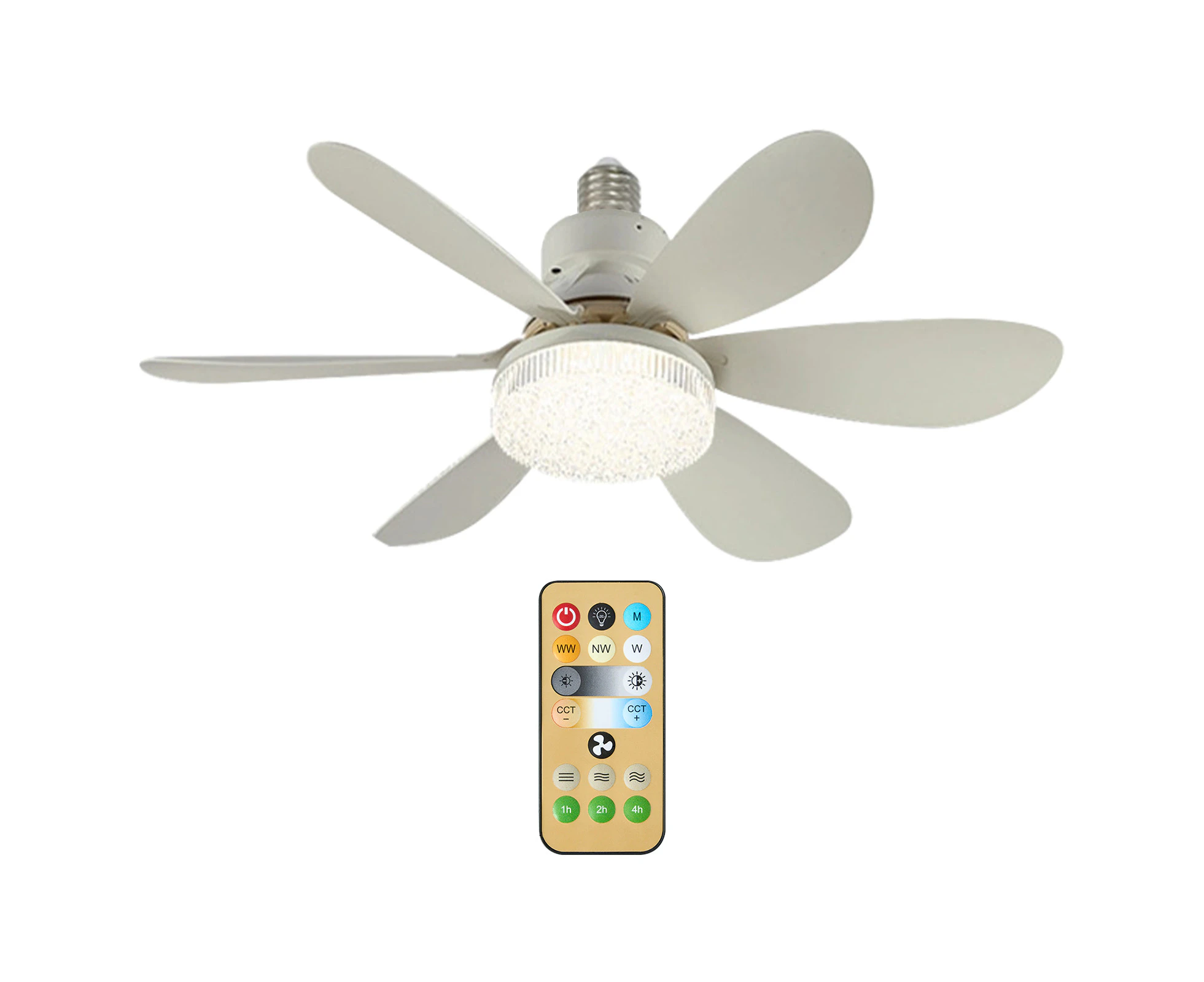 LOYOUTH LED Fan Light Remote Control Multi-color Dimmable Home Kids Room Bedroom Fan Lights